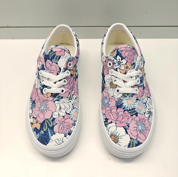 Vans Era Retro Floral Multicolor Canvas Casual Skateboard Sneakers
